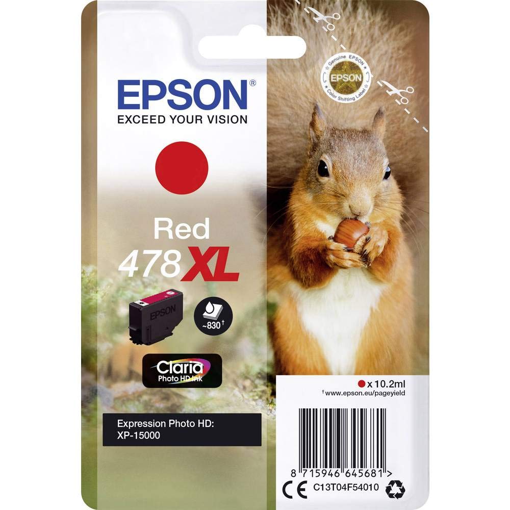 Epson 478XL Red Photo HD Inkjet Cartridge C13T04F54010