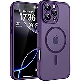 TOCOL Magnetic for iPhone 16 Pro Case, Upgraded Full Camera Protection, Compatible with Magsafe, Drop Protection, Translucent Matte Back Bumper for iPhone 16 Pro 6.3-Inch (Purple)