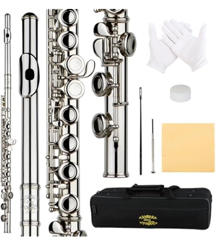 Flute Replacement Part Flute Mouthpiece - Silver Plated Dual Purpose Elbow & Straight Pipe Accessory Flute Headjoint