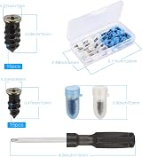 Zocipro 60Pcs Tyre Repair Kit Rubber Nails with Screwdriver S/L 6x12mm 7x15mm view 7