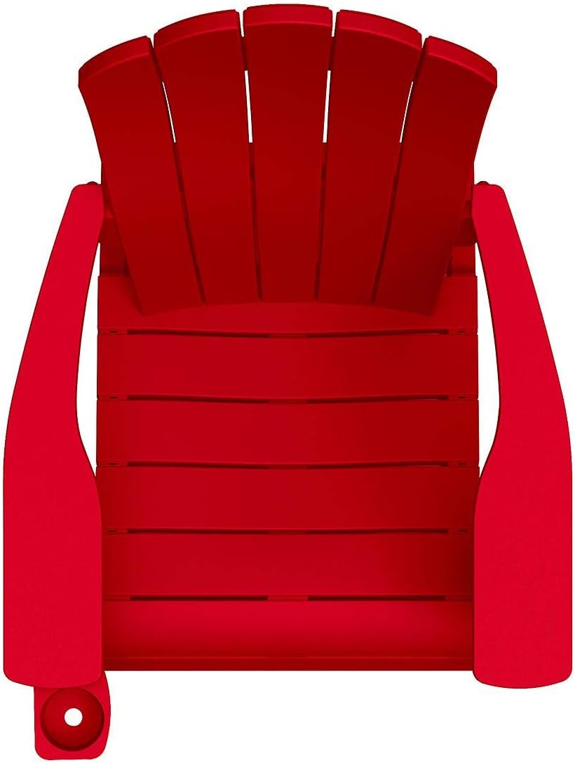 Outdoor Patio Garden Deck Furniture Resin Adirondack Chair with Built-in Cup Holder (Teal): Kitchen & Dining