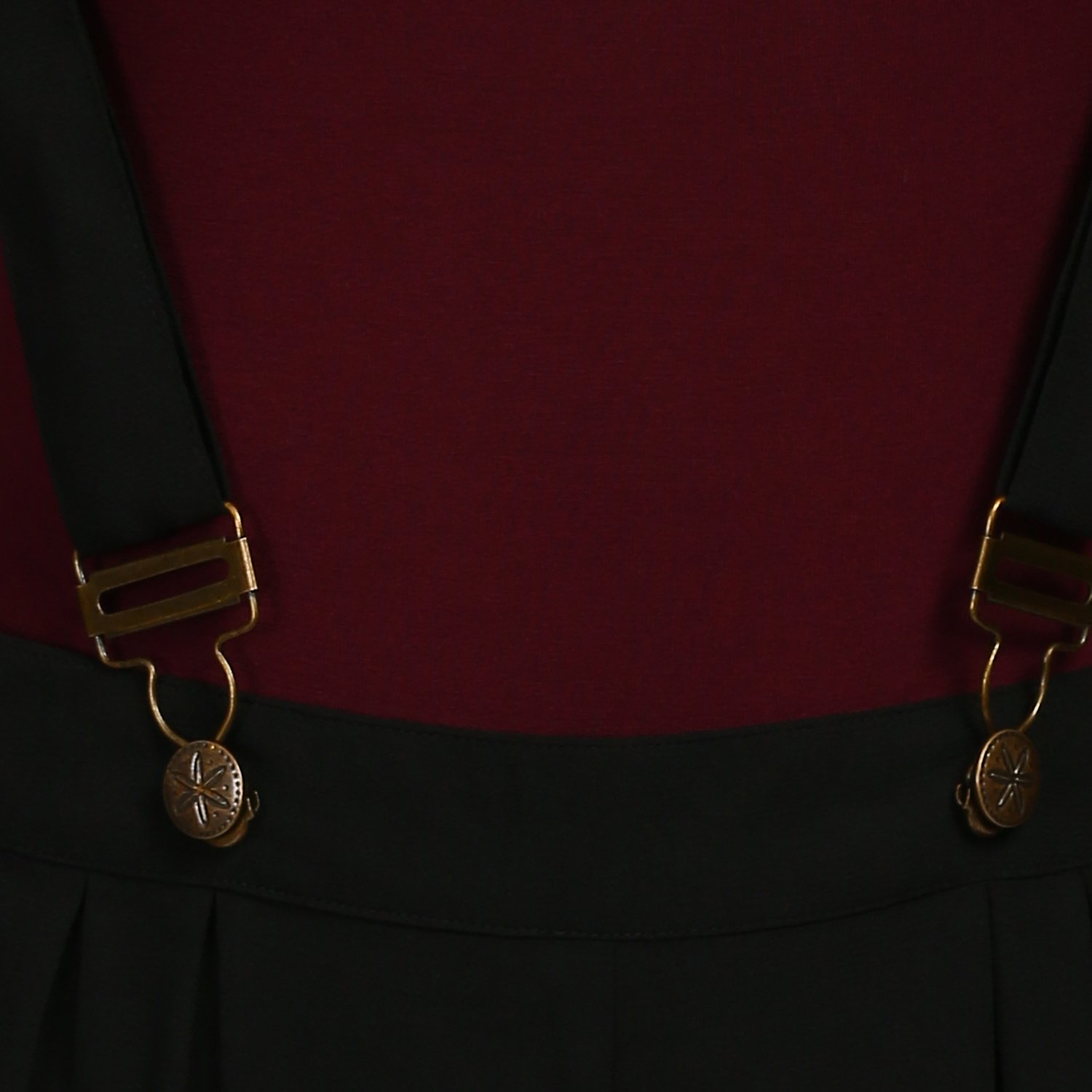 bohobi women's black ankle length dungaree