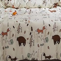 Houseri Beige Bear Comforter Set Queen Teen Girls