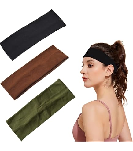 8 Bandeaux Élastiques Pour Femme - Fins, Antidérapants, Doux - Pour Sport, Yoga, Course, Vie Quotidienne