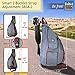 Crossbody - Over Shoulder Backpack by Luck Route  – Compact Sling Bag for Men & Women with Single Strap, Grey