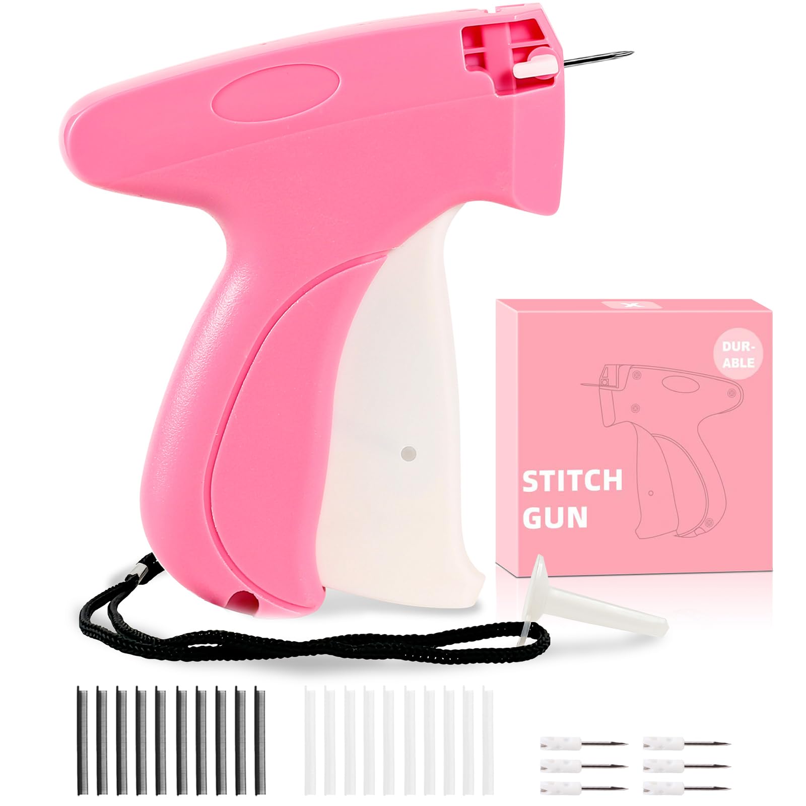 Photo 1 of Stitch  For Clothes,Retail Tagging Gun for Clothing,Includes 6 Mini Needle,5000 Pcs Micro Fasteners(2500 White & 2500 Black) Quick Stitch Sewing Gun for Clothes,Stitchy Sewing Kit Tag Gun