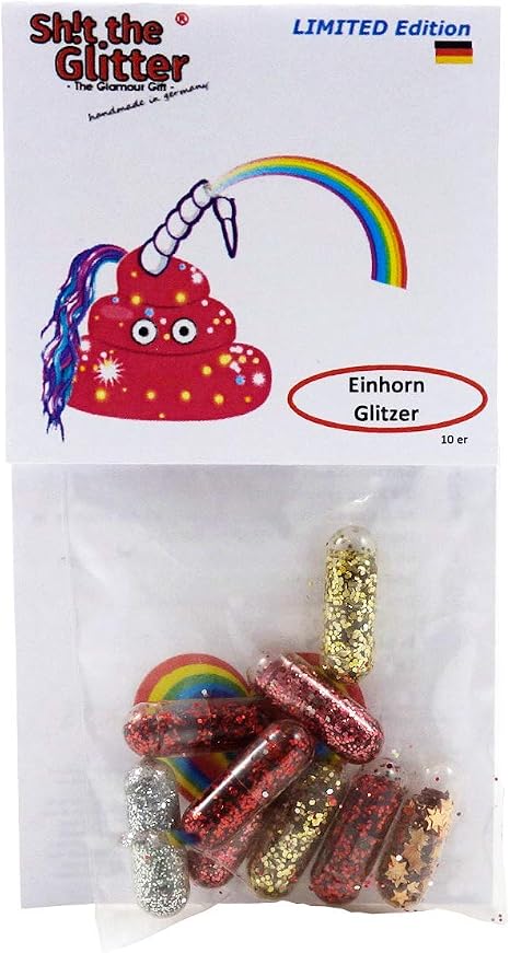 Shit The Glitter - Pilules Pailletées (8 Pièces) - Cadeau Humoristique, Fête, Effet Glamour - 4