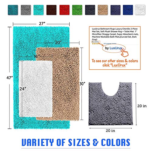 2 LuxUrux+Bathroom+Anti+Slip+Microfiber+Absorbent