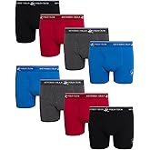 Beverly Hills Polo Club Boys Boxer Briefs - 8 Pack Cotton Breathable Boys Underwear with Fly and Contoured Pouch