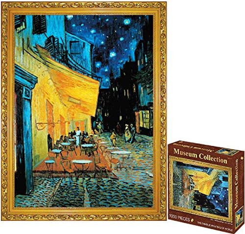 1000 Pieces Oils Painting Puzzles Wooden Fluorescence Jigsaw Puzzles Floor Puzzle Intellectual Game Learning Education Decompression Toys for Adults Kids Gift Box