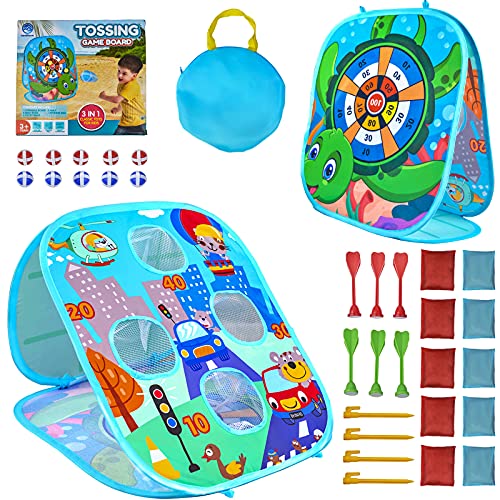 Bean Bag Toss Game Set for Kids, Indoor Outdoor Collapsible Double