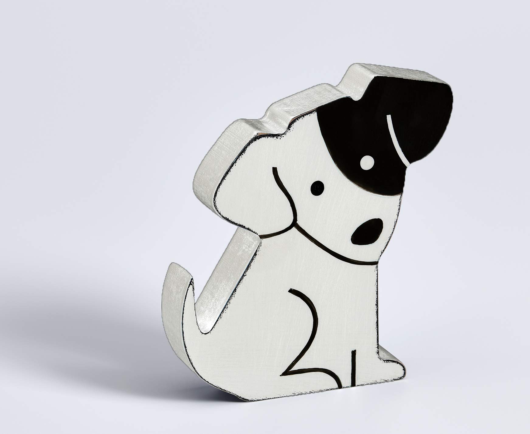 walther design Decoration Figure White Made of Wood, Dog CD199W