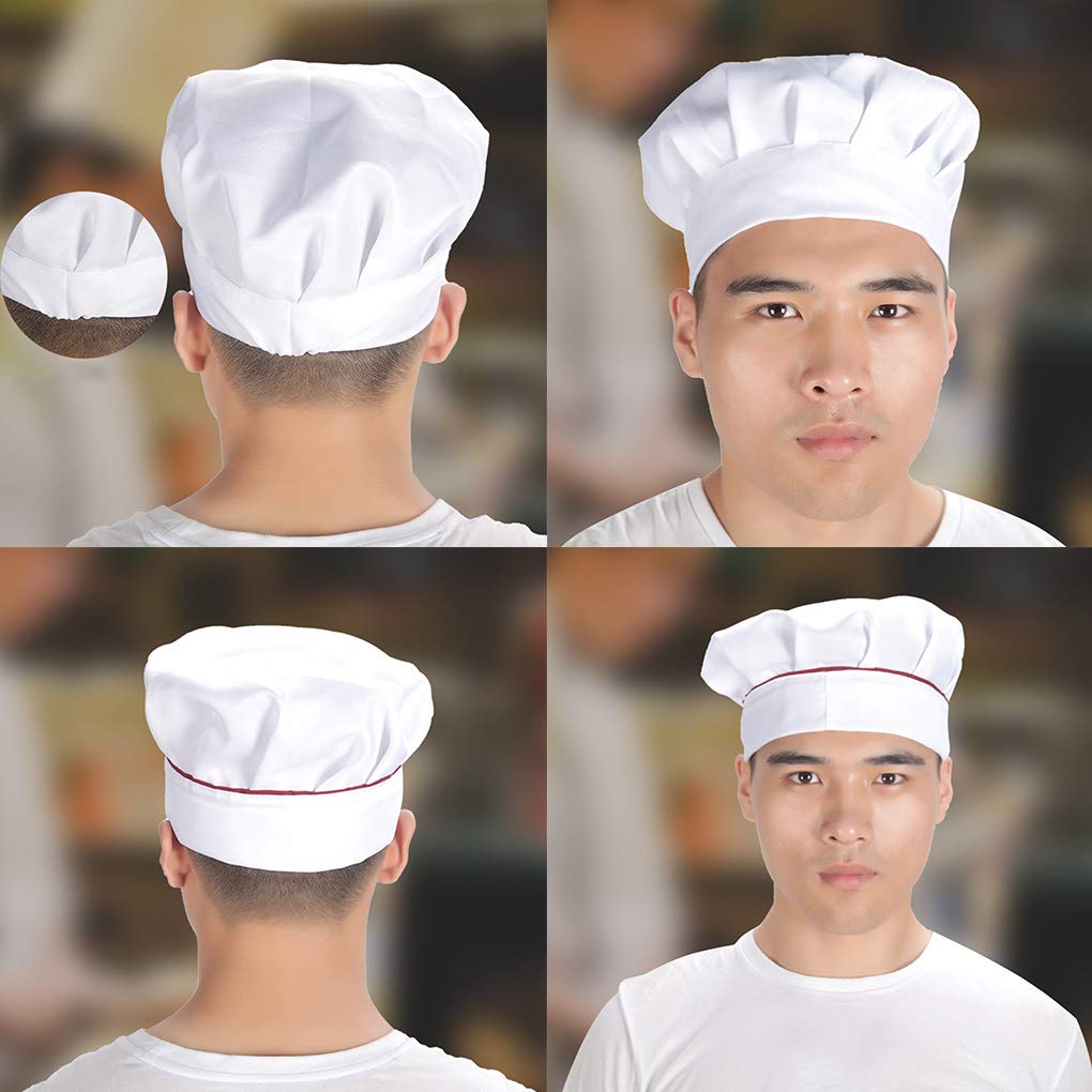 Costumi e travestimenti Busirde Adulti Elastico Cappello del Cuoco Unico  Baker Barbecue Laboratorio Mensa Cucina Ristorante Hotel Bakery Lavoro cap  Cameriere urban-earth.co.uk