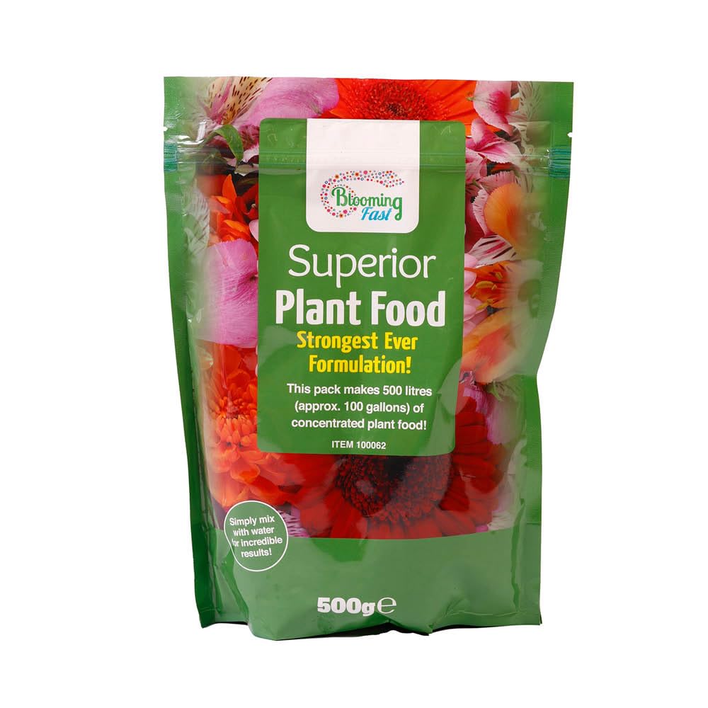 YouGarden Blooming Fast Universal Soluble Fertiliser, 500g Resealable Pack, Concentrated Formula makes 500 Litres