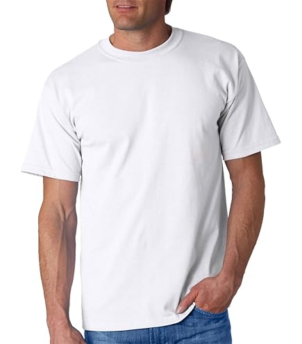 Gildan - Camiseta Básica De Manga Corta Modelo Heavy Cotton Para Hombre - 100% Algodón Gordo (Margarita) | En Línea