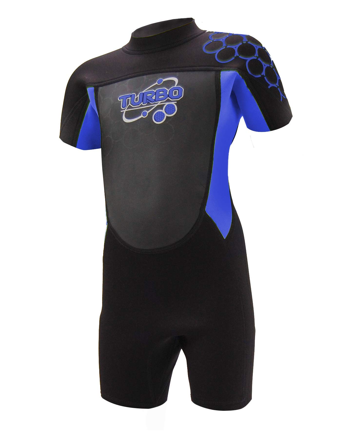 TWF Children's Turbo Kids Shortie Wetsuit, Blue, Size K11 UK