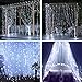 Ucharge 600 LED Curtain Icicle Lights with 8 Modes, Curtain String Fairy Wedding Led Lights for Wedding, Party, Home,Wall, Bathroom, Holiday Decorative Lights.(White)