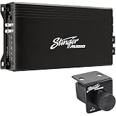 Stinger Audio MT20001 Compact Monoblock 2000W Class D Car Audio Amplifier | Digital subwoofer amp with bass knob remote control, bass boost, HEXFET MOSFET, low pass crossover, subsonic filter