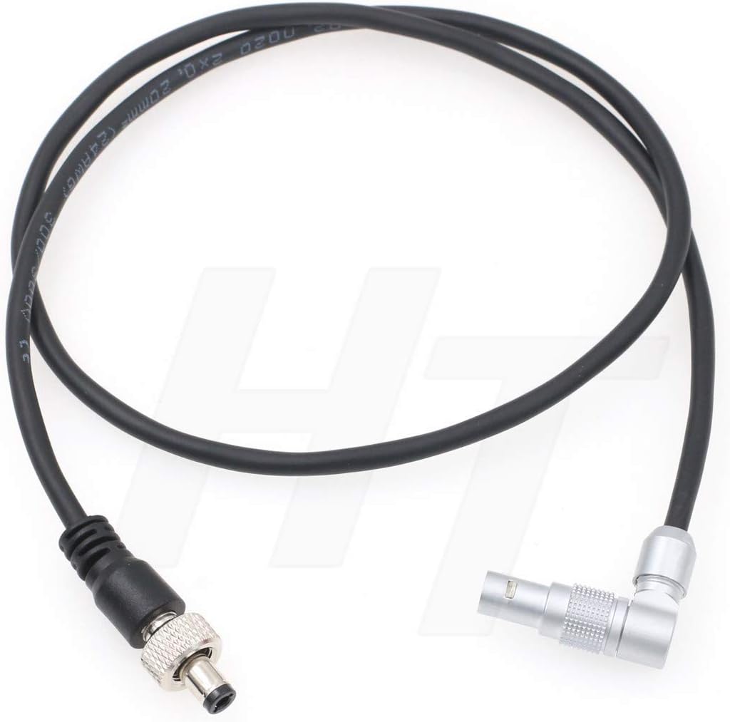 HangTon Rotated Right Angle 2 Pin to Locking DC Power Cable for Z CAM E2-F6 and Alexa Camera to Atomos Shogun Flame Monitor