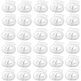 J.CARP 30Pcs Clear Plastic Cord Locks End Spring Toggle Stopper, Double Hole Elastic Cord Adjuster, Suit for Drawstrings, Bags, Shoelaces, Clothing, Paracord, and More