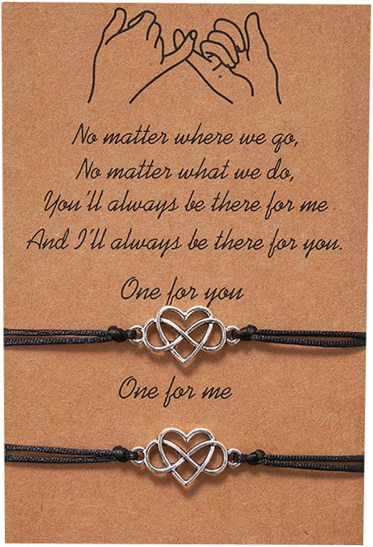 Pinky Promise Bracelets for Couple Best Friends Family Adjustable