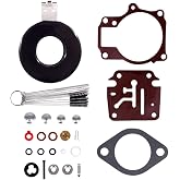 396701 392061 398729 Carburetor Repair Kit with Float Fit for Johnson Evinrude 18 20 25 28 30 35 40 45 48 50 55 60 65 70 75 HP Replace Part Number Sierra 18-7222 18-7042 Mallory 9-37107