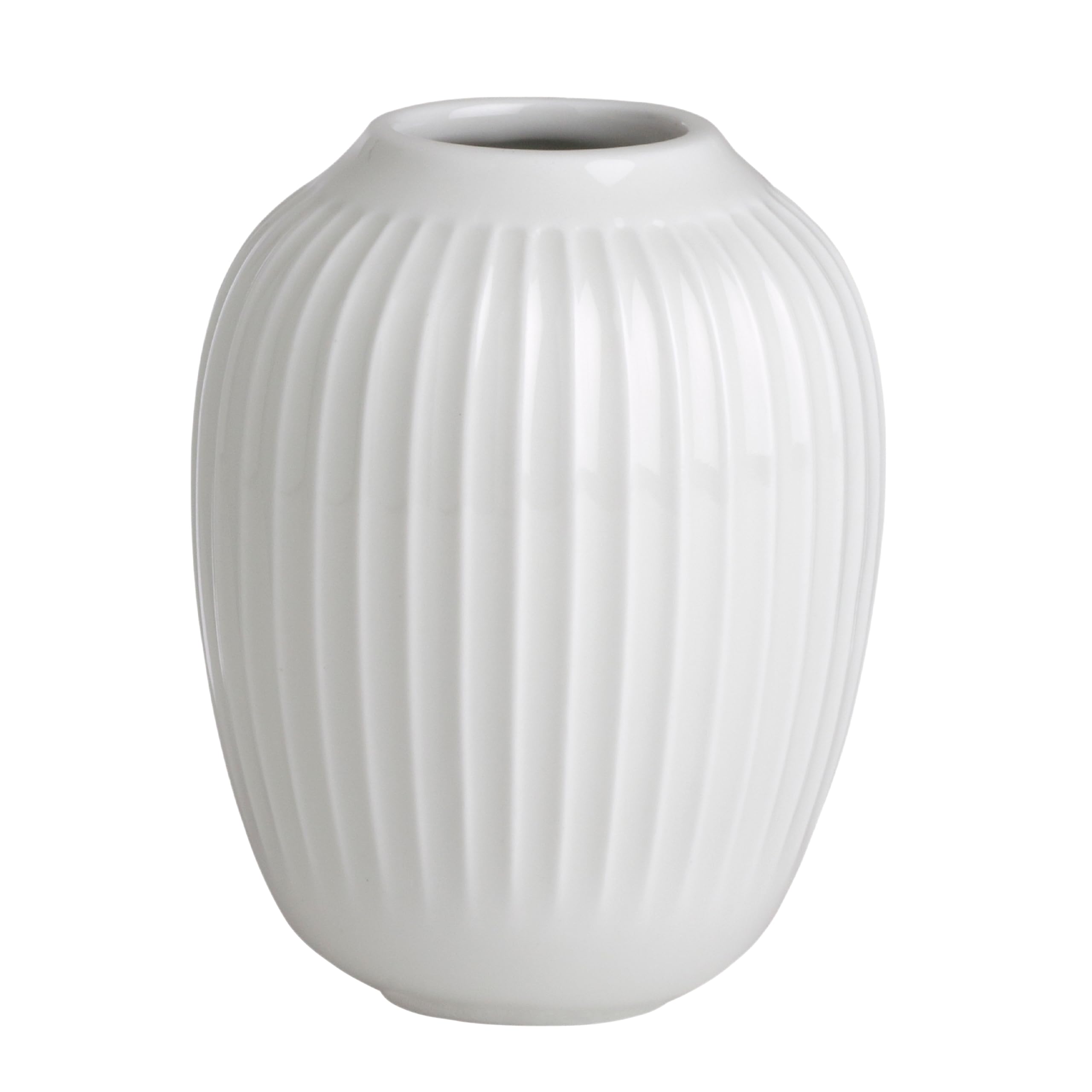 Kähler Hammershøi Vase Handmade Danish Design for Flowers Height 10.5 cm White