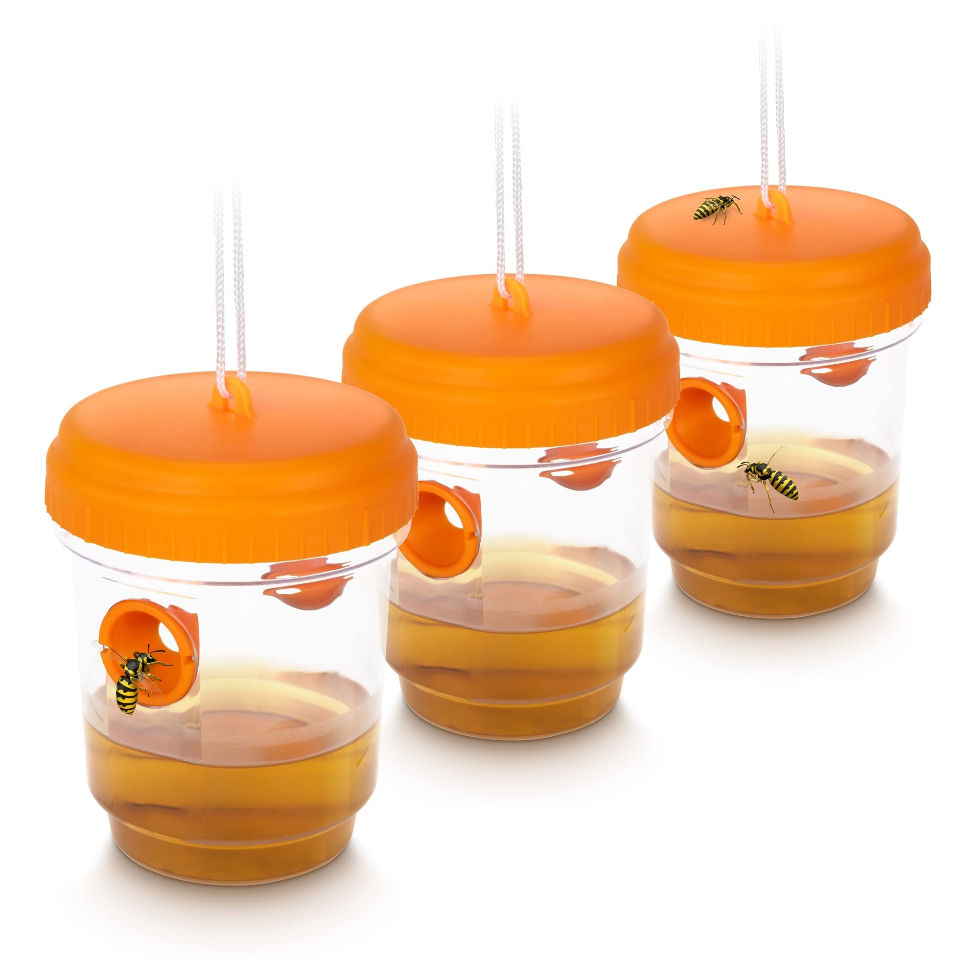 Gardigo - Wasp Trap | Refillable Wasp Catcher for Outdoor Indoor Use | Set of 3