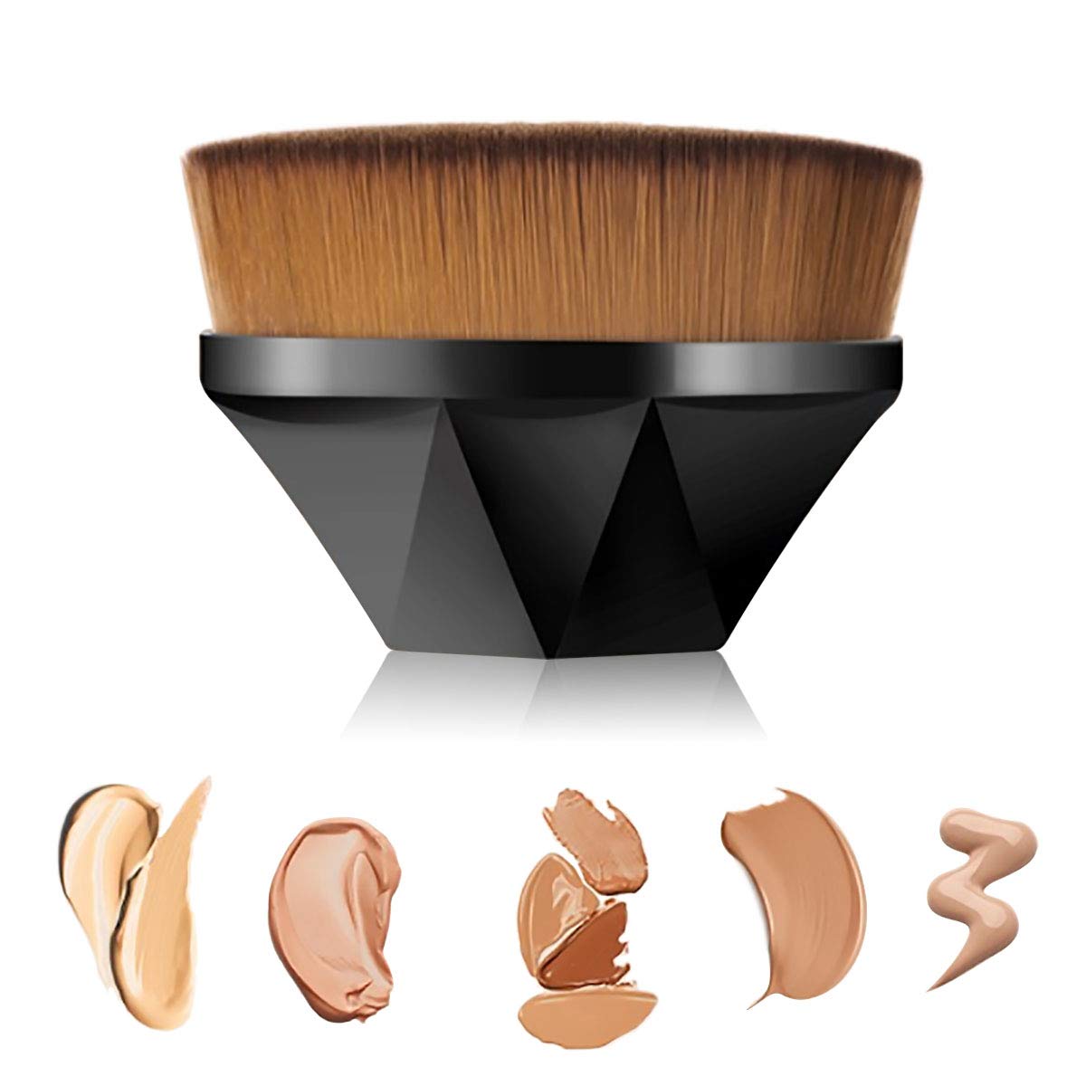 RBNANA Foundation Brush, Multi Functional High Density Cosmetics Brush Professional Makeup Flawless Powder Foundation Brush with Storage Case