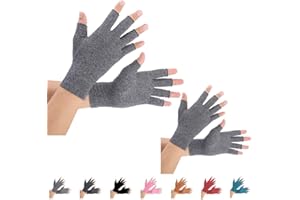 Brace Master 2 Pairs Arthritis Gloves, Compression Gloves for men and women (Medium (2 Pair), Gray)