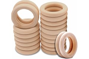 Divine glance 36 PCS Napkin Rings Dining Table Napkin Holder, Classic Everyday Use Thanksgiving, Christmas Napkin Rings Buckles,Festive Party Gift for Table (36, Unfinished Wooden Napkin Rings)
