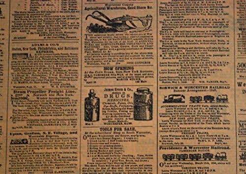 10 Large sheets Tissue Paper Reproduction Of Vintage Newspaper Newsprint Ads Tissue Paper Gift Wrap 20" x 30"
