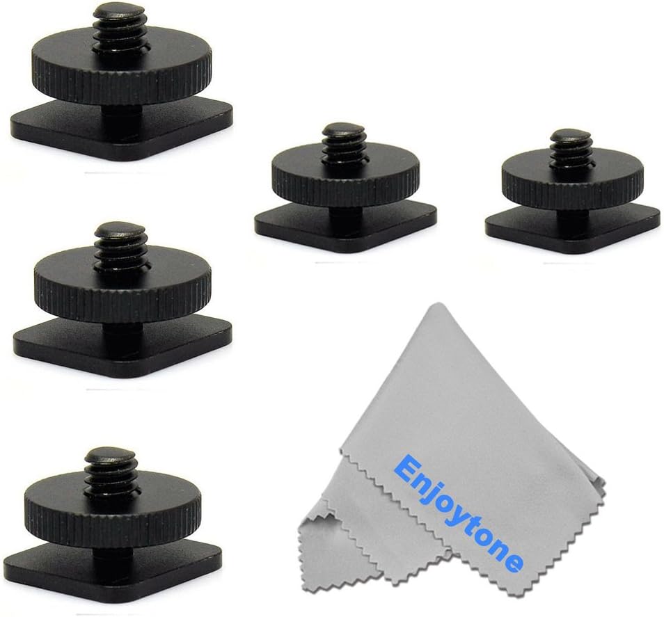 Fomito 5 Pieces 1 4 Tripod Screw Adapter Tripod Screw to Hot Shoe Adapter for 1 4 Screw Camera