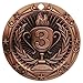 Decade Awards First Place Medal, World Class - 3 Inch Wide - Gold Medal with Stars & Stripes Neck Ribbon - Perfect for Any Competition, Coaches, Students, Athletes and Academics