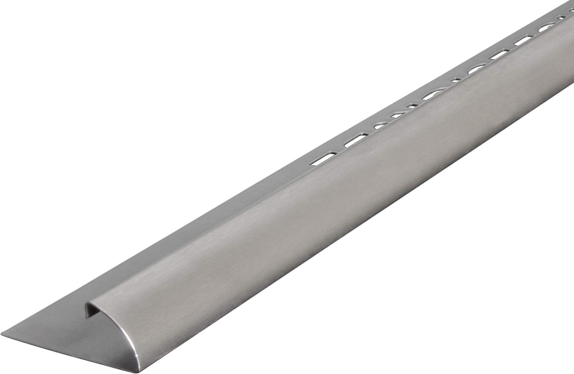 Fuchs ECO-LINE 10x2,5 m (=25m) Round Edging – Height: 10 mm Stainless Steel V2A Brushed  Tile Trim
