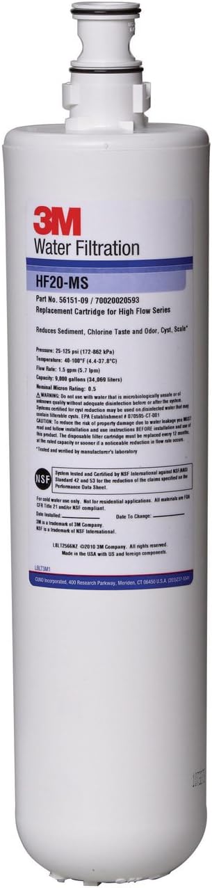 3M High Flow Series Replacement Cartridge HF20-MS, 5615109: Home Improvement