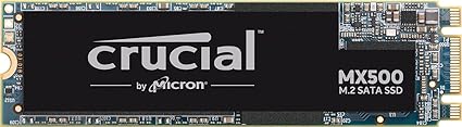Crucial MX500 CT500MX500SSD4 500GB (3D NAND, SATA, M.2 Type 2280SS, Internes SSD)