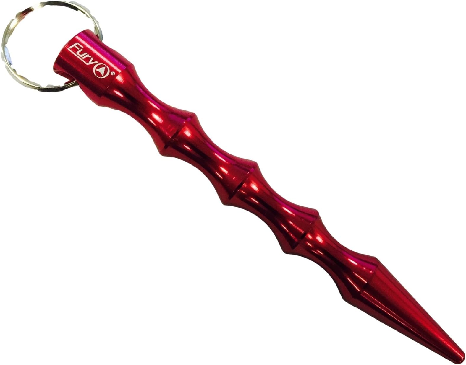 Fury Tactical Self Defense Keychain with Pressure Tip, 5", Crimson