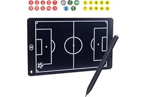 WodGod Magnetic Electronic Soccer Coaching Board, 16 inch LCD Soccer Coaching Board,LCD Soccer Strategy Board with Stylus Pen,Soccer Board Tactic Board, Training Equipment