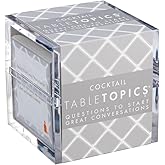 TableTopics Cocktail Question Card Game - 135 Conversation Starter Cards Featuring Questions, Facts, Quotes, and Mixed Drink Recipes, Fun Party Game for Adults