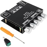 ZK-MT21 Bluetooth Power Amplifier Board 2.1 Channel 50W x 2 + 100W | Mini amp module. quickly connects. Fits car audio speakers/home theater. with bass,treble,subwoofer and volume control