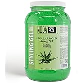 MODA - Regular Hold Styling Hair Gel - Nourishes and Repairs with Glycerin, Keratin, Panthenol, Collagen, and Vitamin E - Long-Lasting Hold for All Hair Types - 128 Oz