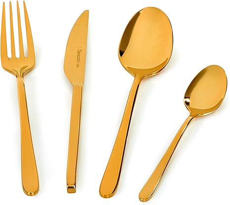 Amazon Barazzoni バラゾーニ カトラリーセット ゴールド 1x1x1 カトラリー24pセット カトラリーアソートセット オンライン通販