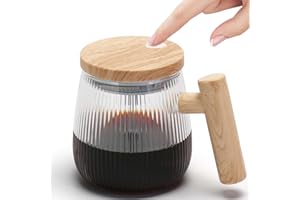 VAlinks Self Stirring Coffee Mug Electric Self Mixing Cup with Lid & Handle 400 ML Glass Auto Self Stirring Mug To Stir Coffee Milk Powder(Need 2*AAA Battery)