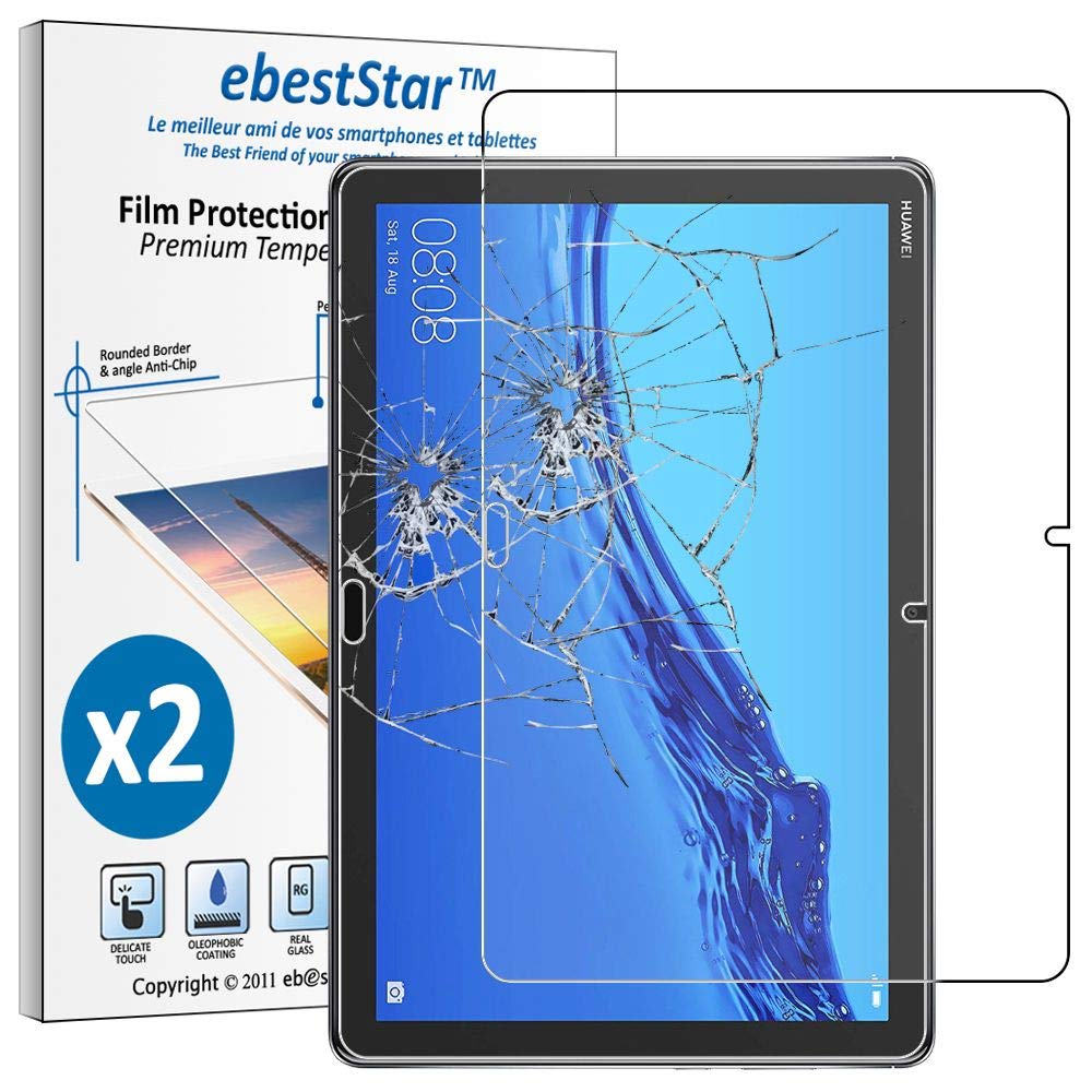 ebestStar - for Huawei MediaPad T5 10 Screen Protector x2 Tablet 10.1, Tempered Glass Protection, Premium Ultra Clear Transparent
