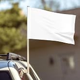 Ubvcxswaq Custom Car Flags Personalized Double-Sided Car Vehicle Flag | Customize Yard Flag with Logo Photo Text, Home Yard Patio Outdoor Decor, 1pcWhite, 12"x18"
