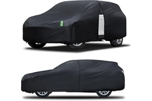 QUALENCEY SUV Car Cover Waterproof All Weather for Automobiles, Size S1 Universal Fit for Buick Encore, Chevrolet Trax, Ford Escape, Jeep Compass, Kia Sportage, Nissan Kicks, Subaru Forester etc.(UP To 181inch)