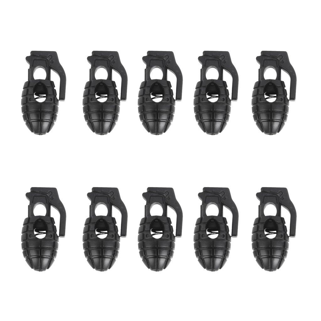 generic footful grenade shoelace buckle cord lock rope clamp outdoor sports 10pcs