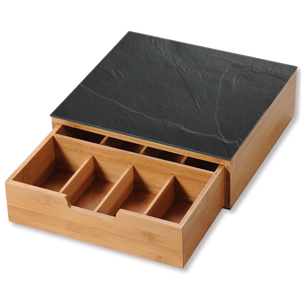 Kesper 58951 Box with Drawer for Coffee Capsules Bamboo