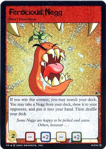 Neopets Trading Card Game Holofoil Rare Single Card #6 Ferocious Negg